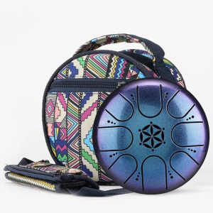 5.5 inch 8 notes  key C5 Ethereal drums/tambourines beginner Gifts for children (with Drum Pack and Drumsticks)