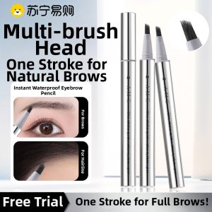Natural 3D Multi-Branch Water Eyebrow Pen Waterproof Sweat-Proof Long-Lasting Easy to Color Eyebrow Definition Beginners