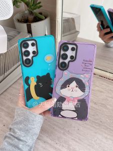 Samsung S25 Ultra Edge Purple Shockproof Case Cute Blue S24 plus Protective Cover S22U Lightweight Luxury Note20U Compatible