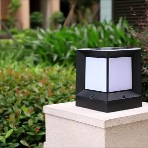 SXH  Solar Pillar Lamp Outdoor Waterproof Modern malist Villa Balcony Pillar Lamp Courtyard Wall Gate Pillar Lamp