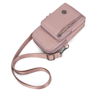 Portable Casual Travel Mobile Phone Bag Small Crossbody Wallet Multi-Functional Oxford Cloth Womens Handbag Trendy Wristlet