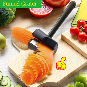 ⚡️Local Warehouse+COD⚡Kitchen Accessories Fruit Vegetable Slicer Kitchen Supplies Roll Flower Decorative Potato Carrot Cutter Slicer Funnel Grater