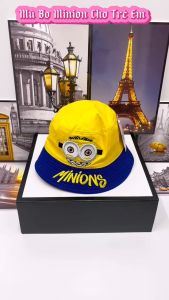 Nón Bo Dành Cho Trẻ Em Thêu Hình MINION Cho Bé Từ 5 Tuổi -12 Tuổi .