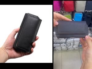 Holster Clip with Magnetic Closure and PU Leather Belt Loops (Designed to fit All Standard Size Cases)