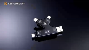 K&F เครื่องอ่านการ์ด 4 in 1 SD Card Reader สำหรับ iPhone/iPad/Android/Mac/Computer/Camera (KF42.0006)