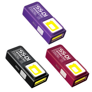 Mini COB LED Work Light with USB C Rechargeable Battery and Magnet Clip for Camping Hiking Emergency and Home Lighting