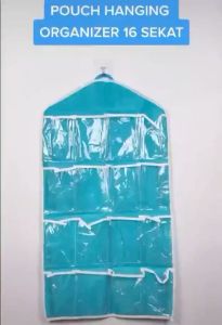 MGHL0036 Gantungan Celana Dalam 16 Sekat Pouch Hanging Organizer