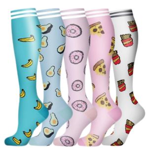 1 Pair Compression Socks Men Women Knee High Socks 20-30 MmHg Fit Medical Edema Diabetes Varicose Veins Running Compression Sox