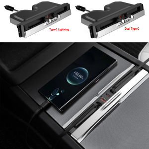Central Control 65W Docking Station for Tesla Model Y Juniper 2025/Model 3 Highland Multifunction 1 To 4 TYPE-C Fast Charging