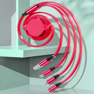 1PCS 2PCS Retractable USB Cable Phone Charger Adapter 3-IN-1 Data Cord For iPhone Android Type-C Micro Multi-Port Universal Wire