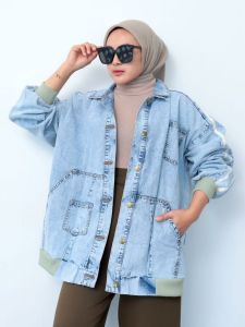 JAKET OVERSIZE ARLO JAKET JEANS WANITA IMPORT LIST OVERSIZE JUMBO BIGSIZE XXXL