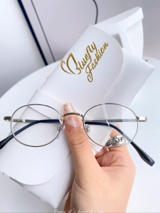 Oval Frame Photochromic Glasses For Women Anti Blue Light Eyeglasses Shade Eyeglass