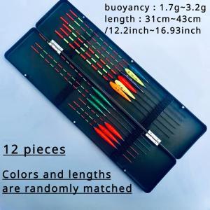 12/24 Mixed Float Pcs High-Visibility Fishing Float Set - Made from Durable PC & ABS Material Bright Colors