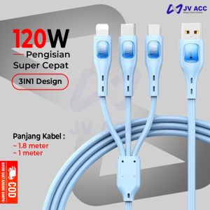 NVN-KD43 KABEL DATA CHARGER 3IN1 FAST CHARGING MICRO TYPE TIPE C