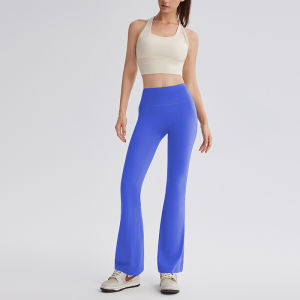 High Waist Wide Leg Yoga Pants Womens Fitness Training Pilates Sharkskin Pants Outerwear Slimming Butt Enhancing Long Trousers