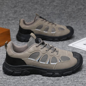 Mens Breathable Outdoor Sports Climbing Shoes Mesh Uppers Anti-slip Wear-resistant Labor Protection Shoes for Working And Hiking