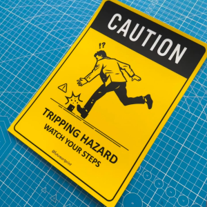 Caution Tripping Hazard Watch Your Steps. Premium Sticker. Warning Danger. Sign Label Notice Signage. Laminated Waterproof Scratch Resistant. Suitable for Indoor and Outdoor.