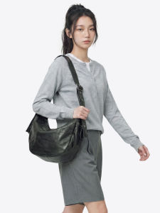 vaoper | Large Capacity Everyday Commute Hobo Bag Tanned Leather