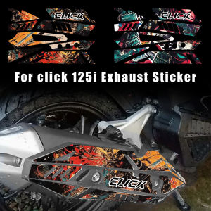 Đối với Honda Click 125i xả Nhãn dán xe máy sửa đổi chống chống trầy xước nhãn dán chống thấm nước Đề can trang trí phụ kiện xe máy