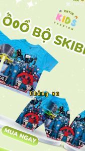 Sét bộ cho bé trai in hình Skibidi Toilet Tivi Titan Camera man chất thun lạnh size từ 10-60kg