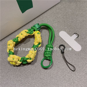 Thickened Short Braid Flower Mobile Phone Lanyard for Outdoor Travel Adjustable Anti-Loss Durable Wrist Strap for Women
