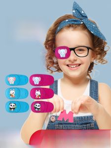 Childrens Eye Patch Single Eye Dragon Correction Training Blindfold Light Blocking Glasses Cover Non-Woven Fabric Rectification