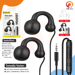 [RO ACC] NANVAN NVN-HF17 HEADSET EARPHONE HP JEPIT JACK 3.5MM / USB-C HANDSFREE SUPER BASS FOR UNIVERSAL SMARTPHONE