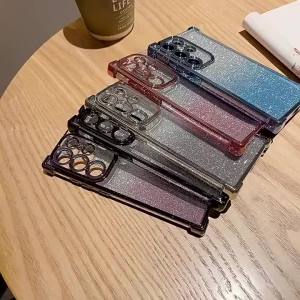 Luxury Glitter Soft TPU Phone Case For Samsung Galaxy S26 Ultra S25 Edge S24 S23 FE Plus Four-coner Airbag Shockproof Back Cover