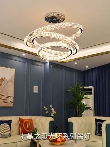 Đèn thả chùm FORET 3 vòng pha lê phong cách Bắc Âu sang trọng trang trí nhà cửa cao cấp hiện đại [ẢNH THẬT 100%]