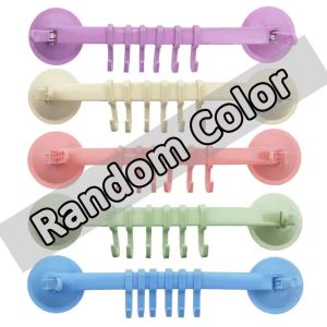 1pcs Powerful Suction Cup Type Hook 6 Rows for Kitchen Bathroom Corner Suspension Without Marks Hanger Hook