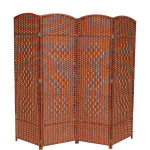 Bamboo Weaving Foldable Mobile Minimalist Modern Room Dividing Screen