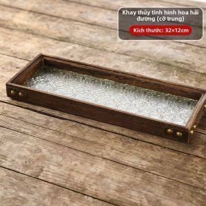 Khay Trà Gỗ Sang Trọng Hình Chữ Nhật Nhật Bản