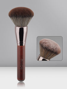 เดี่ยวขนาดใหญ่สีแดงไม้ Handle Loose Powder Brush แปรงปัดแก้มแปรงรองพื้นไม่มีแป้งกินแบบพกพาเครื่องมือความงาม