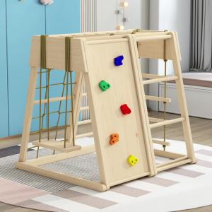 Toddler Climbing Gym Toddler Indoor Playground Kids Climbing Gym Kids Climbing Gym Playground For Kids Wooden Game Shelf 攀爬架