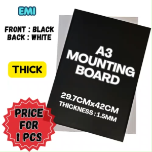 A3/A4 Black Mounting Board / Kadbod Hitam / Cardboard (800GSM/1000GSM) (PRICE FOR 1PCS)