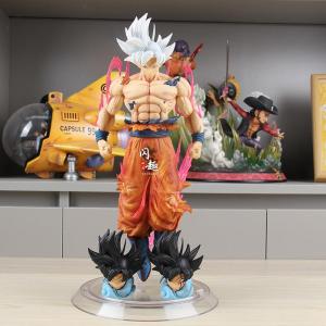 Dragon Ball Super Blue Bare Body Three-Headed Goku Vegeta Action Figure Collectible Toy Replacement Part for Figurine