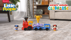 [NEW] Fisher-Price Little People Disney Jr Mickey & Minnie Musical Train Toddler Toy With 2 Figures (JKB04)