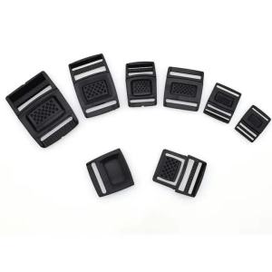 10Pcs Black Plastic Ladder Lock Buckle Adjustable Webbing Slider for Backpack Dog Collar DIY Bag Accessories 15/20/25/32mm
