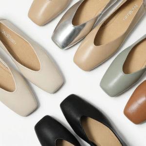 MIOLLIBARN | Sheepskin Square Toe Low-cut French Style Flats Grandma Shoes