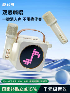 Paili Integrated Home KTV Kit Wireless Bluetooth Speaker Karaoke Mic Set Indoor Outdoor Use Long Battery Life Active Noise