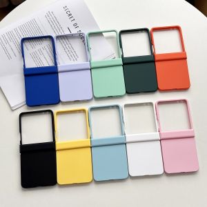 szhaiyu | Hinge Protective  Phone Case for Samsung Galaxy Z Flip 8 7 6 5 4 3 5G ZFlip8 ZFlip7FE Candy Color Macaron Matte Hard Back Cover