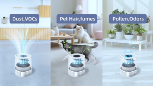 MISSO smart Air Purifier WIFI remote control Voice Control&App 3M high-efficiency filter effectively filter dust smoke PM2.5 allergens and germs