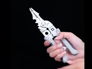 Tang Dekrustasi Kupas Potong Lilit Belah Crimping Skun Buka Baut Kabel Listrik 27 In 1 Multifungsi Wire Stripper