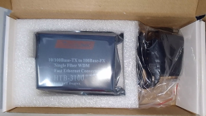 Circuitrocks Media Converter HTB-3100 Fiber Optical Single Mode Single Fiber SC Port 20KM External Power Supply