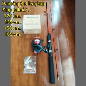 PAKET LENGKAP JORAN + REEL + AKSESORIS - PILIHAN UKURAN 120CM/135CN/150CM/165CM