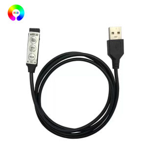 Rgb Lighting Controller 5V 4 Pins Smart 3Key RGB Led Controller USB Receiver RGB Led Lights Color Changing Smart Controller