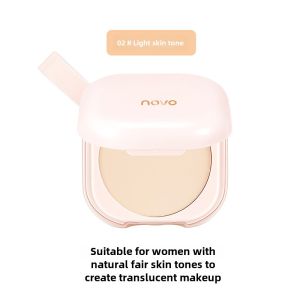 Novo Finishing Powder Oil Control Long-Lasting Makeup Air Cushion Concealer Smear-Proof Makeup Waterproof Sweat-Proof Honey Face Powder Cheap Genuine Goods
