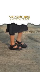 Sandal Wedges Model Slip On Klick 2 Strap Jelly Tinggi 4CM Anti Selip Import PCU 88-1