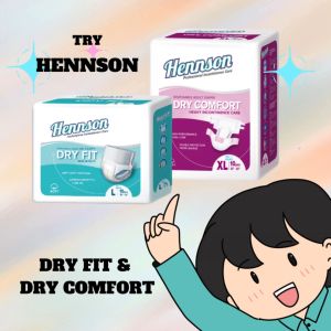 🧑🏼🦳HENNSON DRY COMFORT ADULTS DIAPERS TAPE SIZE L/XL 10S🧑🏼🦳