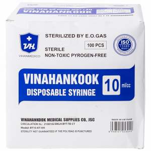 Bơm Tiêm Dùng 1 Lần 10ml/cc VINAHANKOOK – Độ Chính Xác Tuyệt Đối Cho Tiêm Truyền & Pha Chế Thuốc